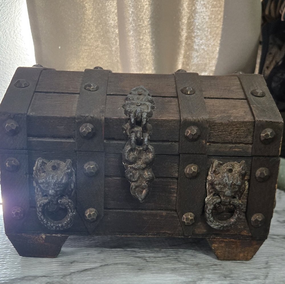 Vintage Wooden Treasure Chest
